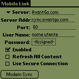 Mobile Link sul Palm