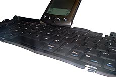 La tastiera e il Palm Vx in uso